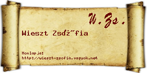 Wieszt Zsófia névjegykártya