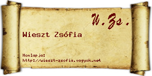 Wieszt Zsófia névjegykártya