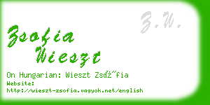 zsofia wieszt business card